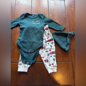 ‘My First Christmas' Baby Bodysuit Set